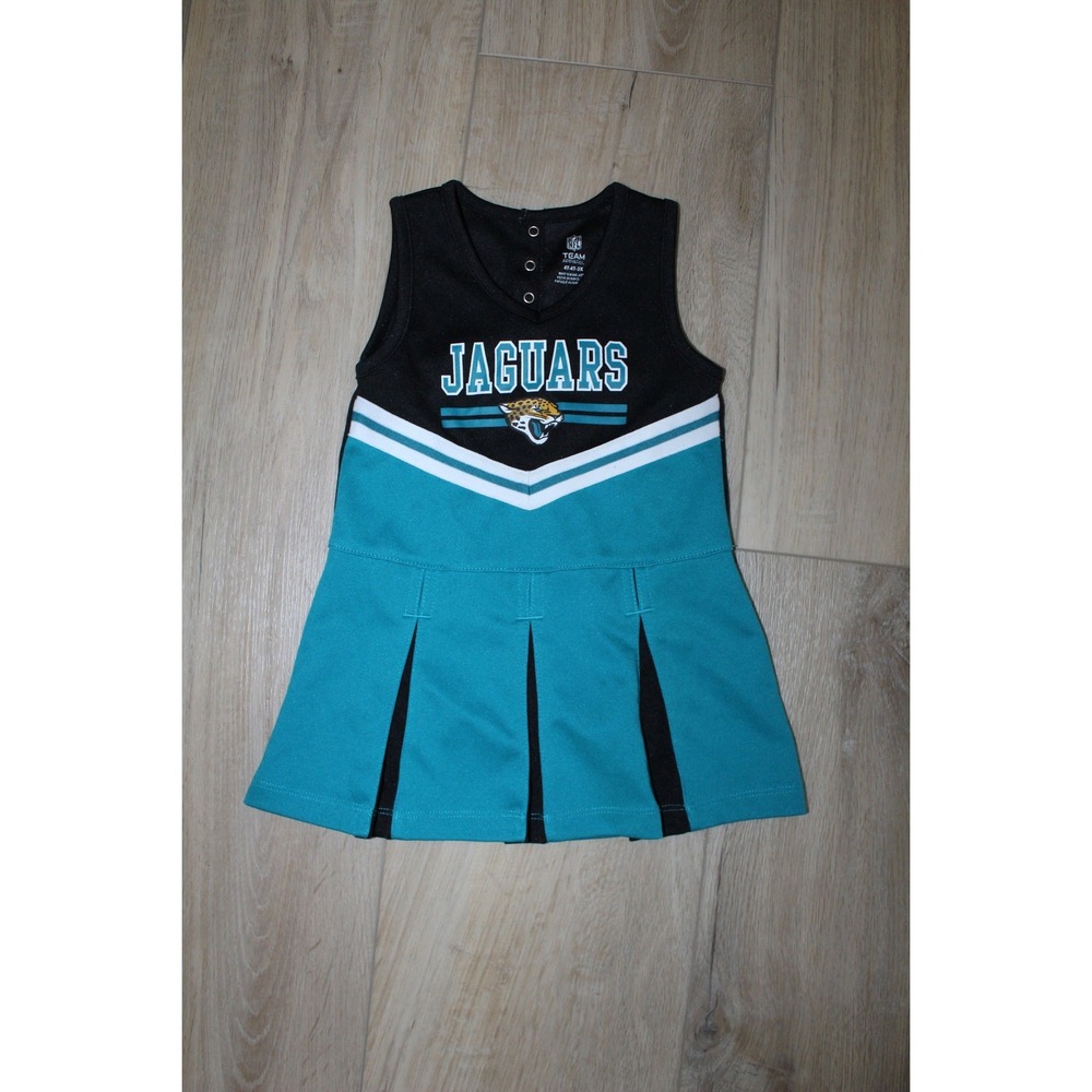 NFL Team Apparel Jacksonville Jaguars Cheerleader Dress Girls Size 4T Teal Black